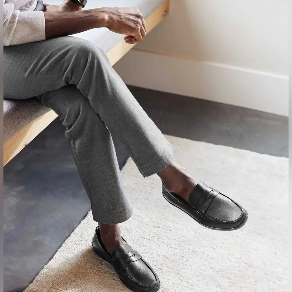 Samuel Hubbard Free Spirit Black Leather Slip-On Loafer Shoes men’s size 12